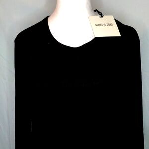 Agnes & Dora Black Long Sleeve Tunic Dress With Pockets NWT Size Large